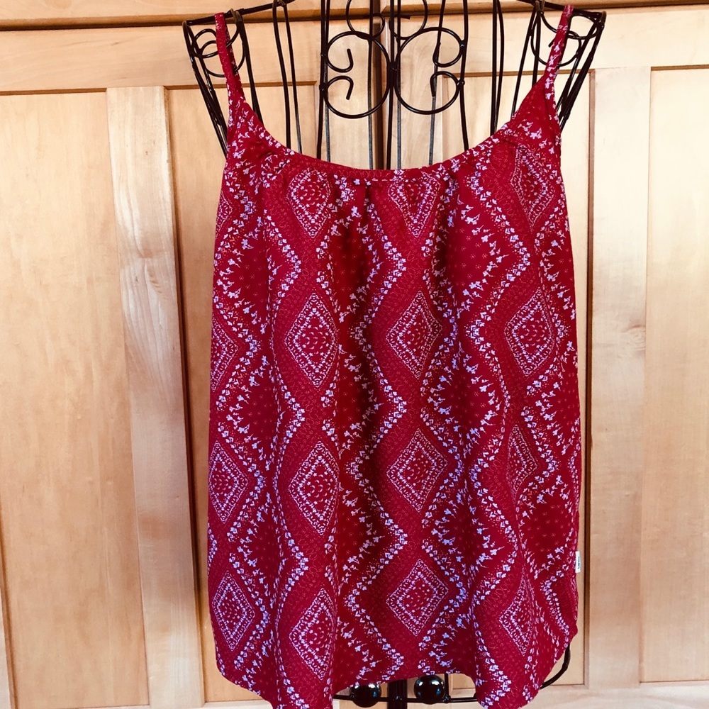 Vans red spaghetti adjustable strap tank Top Small